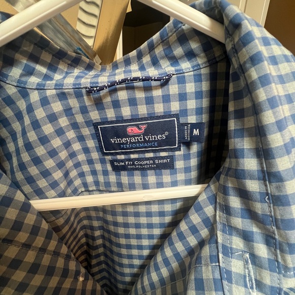 Vineyard Vines Slim Fit Cooper Shirt Checkered Button Up Medium - Picture 2 of 3